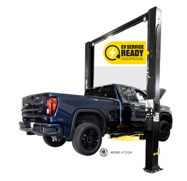 Challenger Lifts 12000 lbs. 2 Post Adjustable Car Lift w/ 1ft Extension & Quick