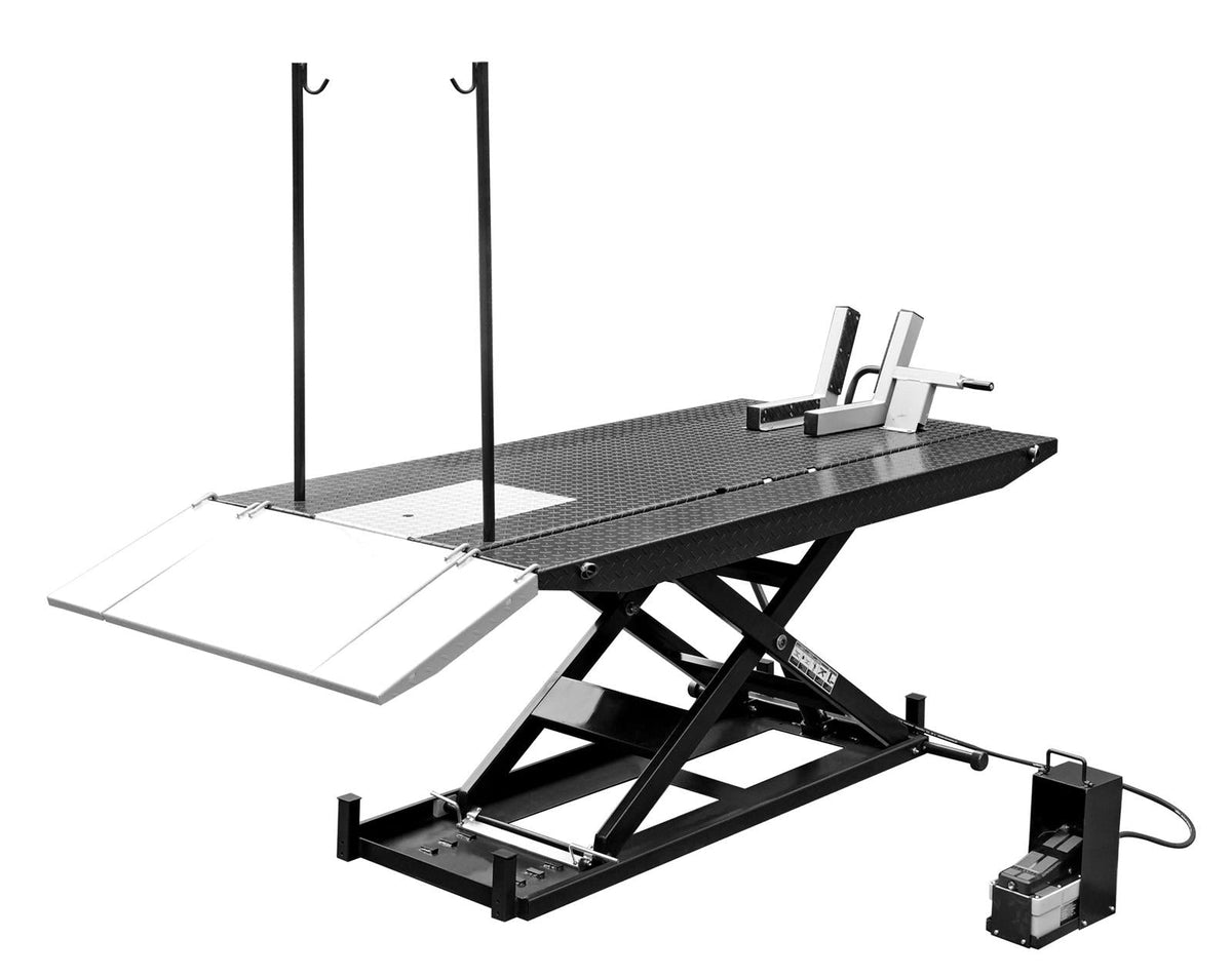 iDEAL Tool Air/Hydraulic Motorcycle Lift Benches M-1500C-HR-BLK