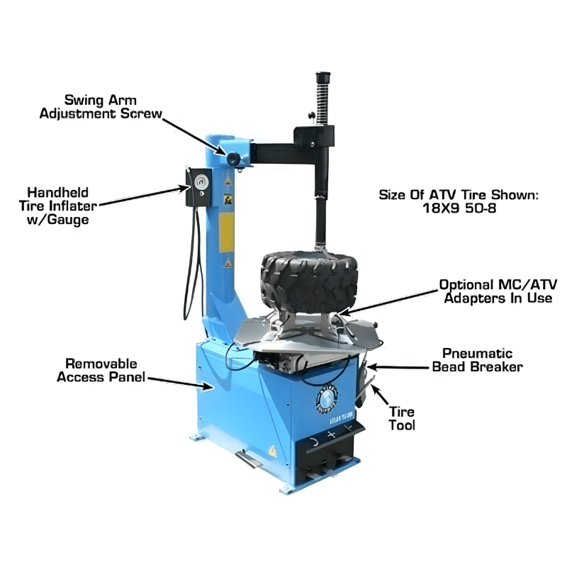 Atlas TC289 Tire Changer With WB11 Wheel Balancer Combo 8