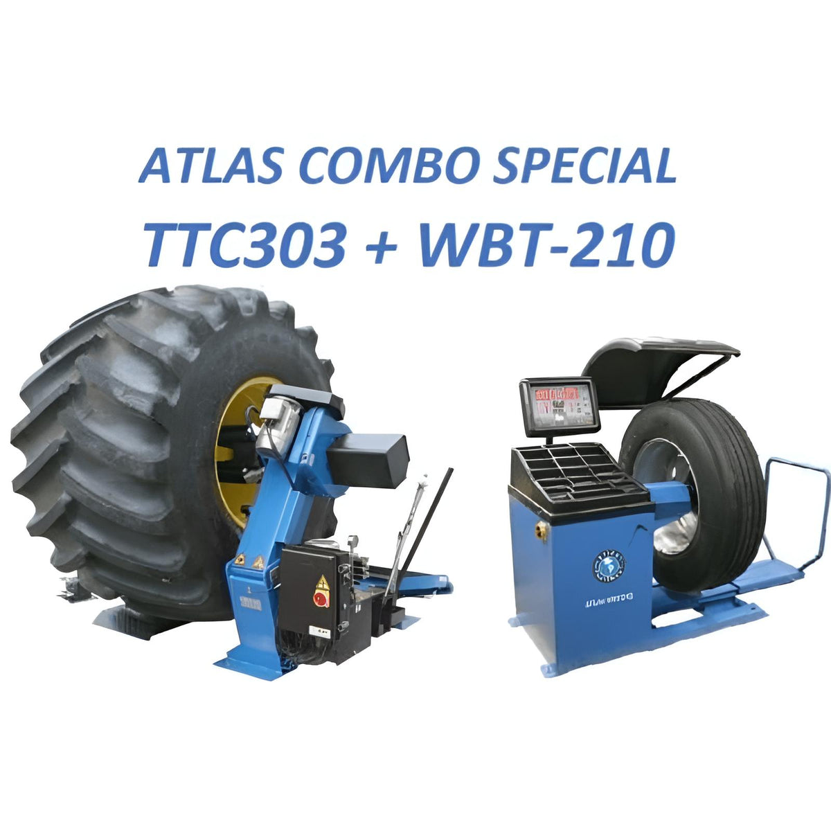Atlas TTC303 Tire Changer + WBT-210 Wheel Balancer Combo 3