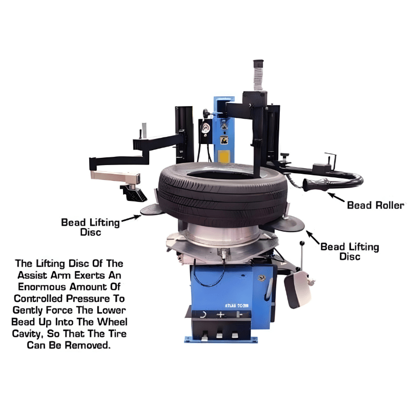 Atlas TC289DAA Extra Large Rim-Clamp Tire Changer w/ Dual Assist Arms