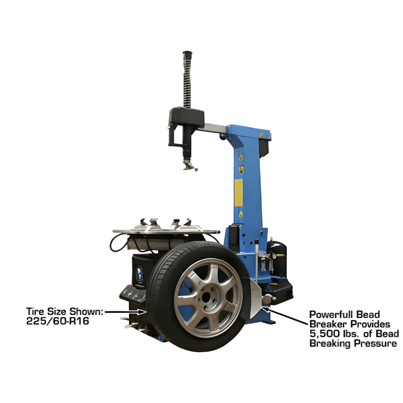 Atlas TC755 Tilt-Back Rim-Clamp Tire Changer w/ Bead Blaster