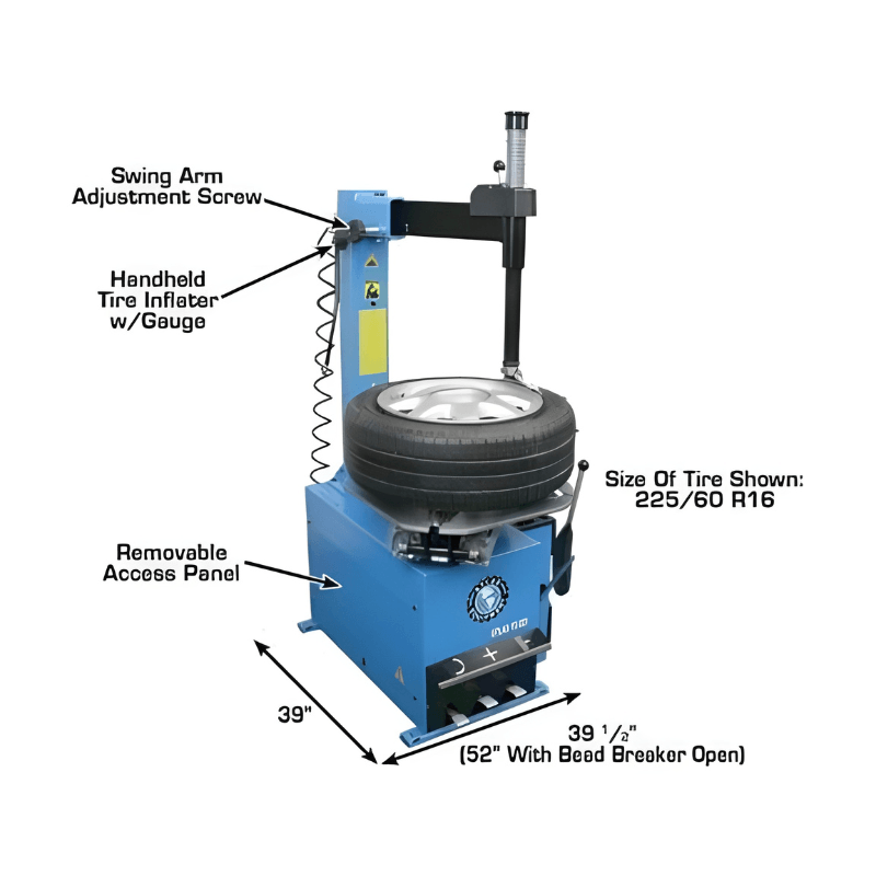 Atlas TC221 Tire Changer + WB11 Wheel Balancer Motorcycle Combo