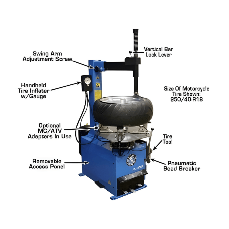 Atlas TC229 Rim-Clamp Tire Changer w/ Beadblaster