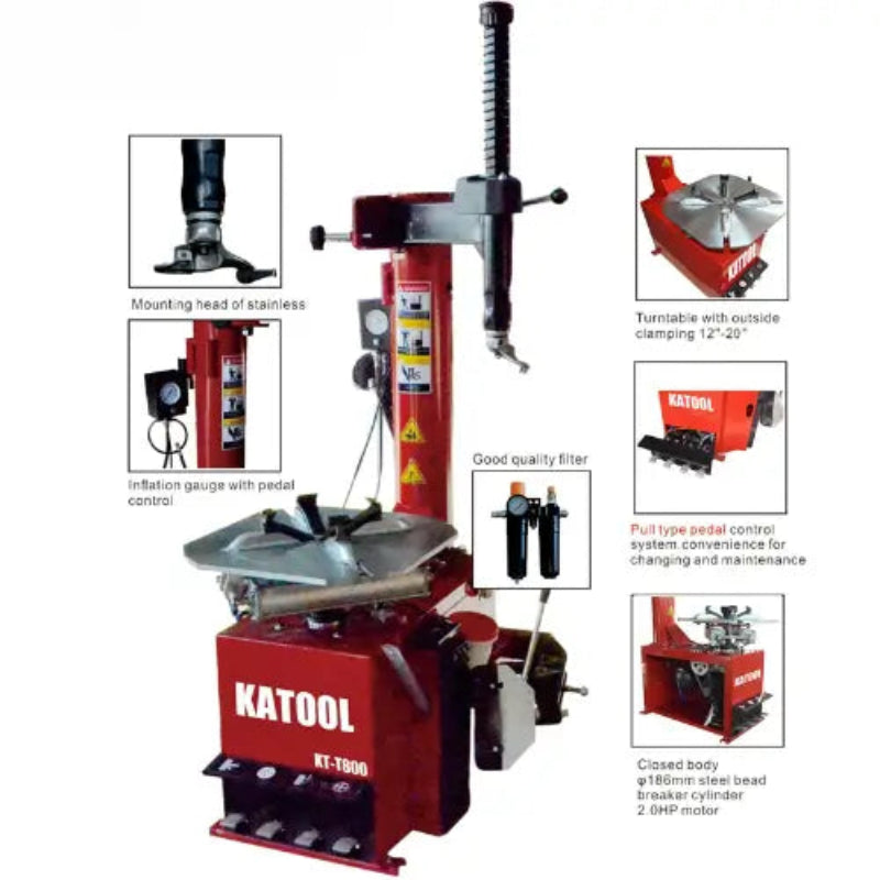 Katool KT-T800 Tire Changer with Wheel Balancer KT-B760 Combo