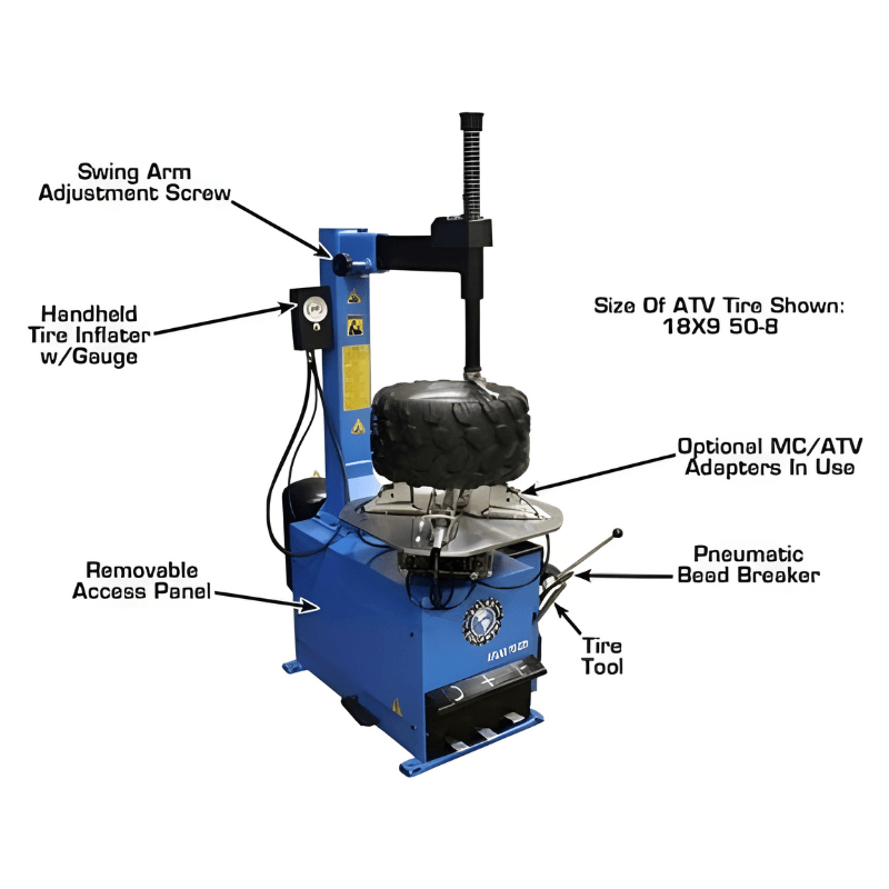 Atlas TC229 Tire Changer With PWB50 Wheel Balancer Combo 7