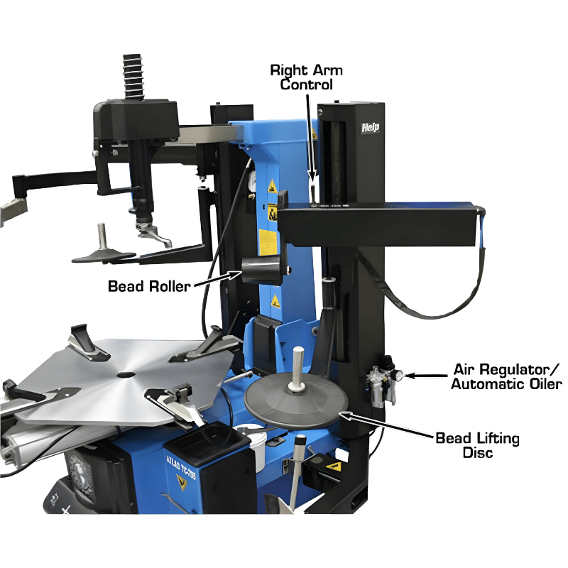 Atlas TC755DAA Wheel Clamp Tire Changer - Dual Assist Arms