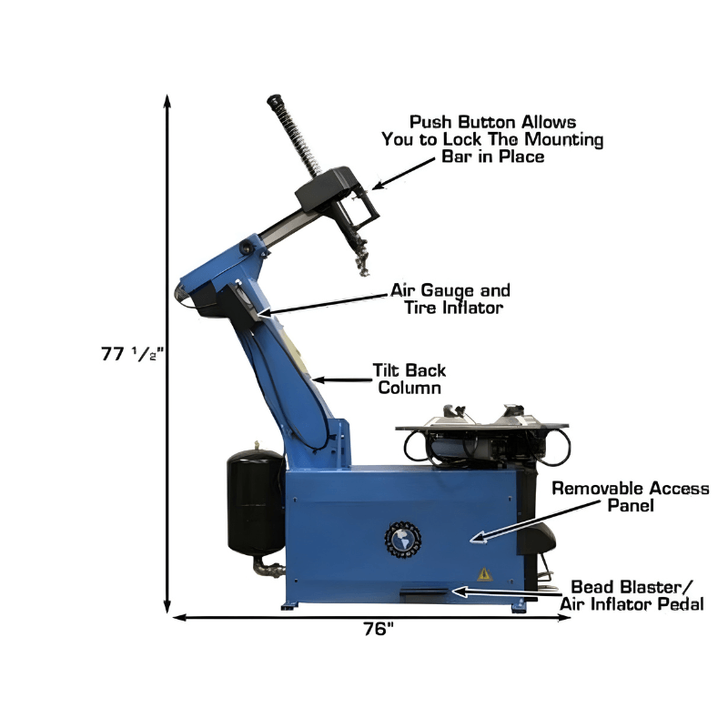 Atlas TC755 Tire Changer With WB49-2 Wheel Balancer Combo 3