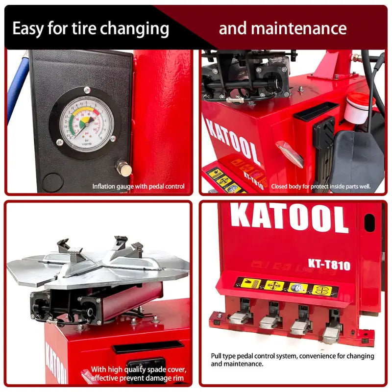 Katool KT-T810 Wheel Clamp Tire Changer Machine - w/ Bead Blaster