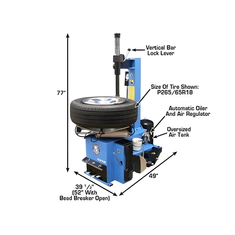 Atlas TC229 Rim-Clamp Tire Changer w/ Beadblaster