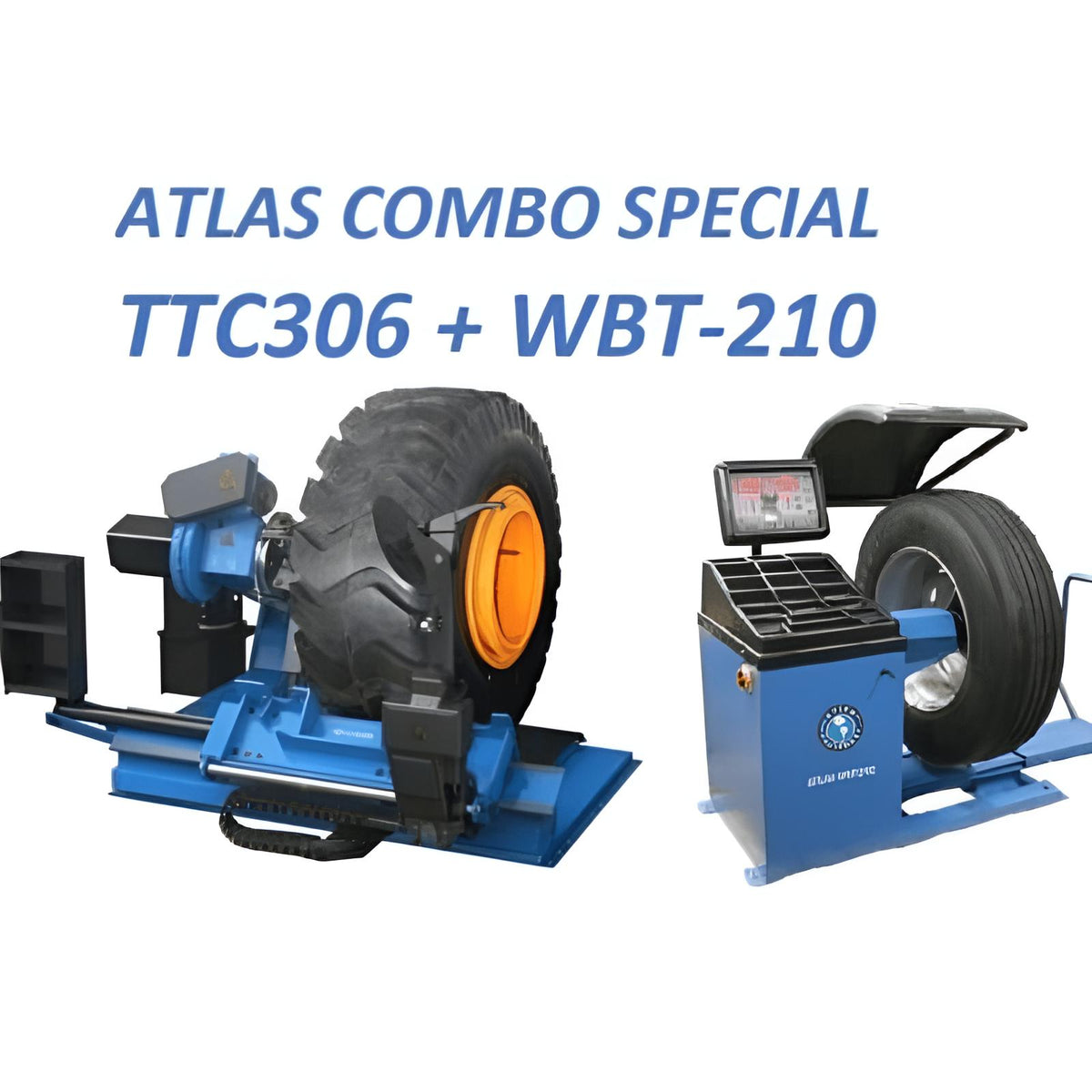 Atlas TTC306 Tire Changer + WBT-210  Wheel Balancer Combo 4