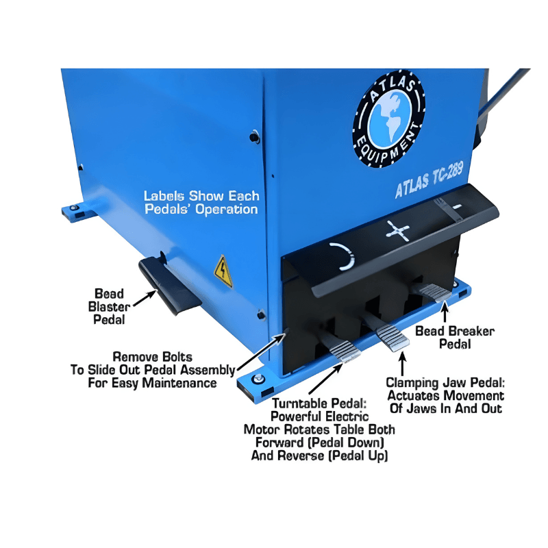 Atlas TC289 Tire Changer With WB11 Wheel Balancer Combo 8
