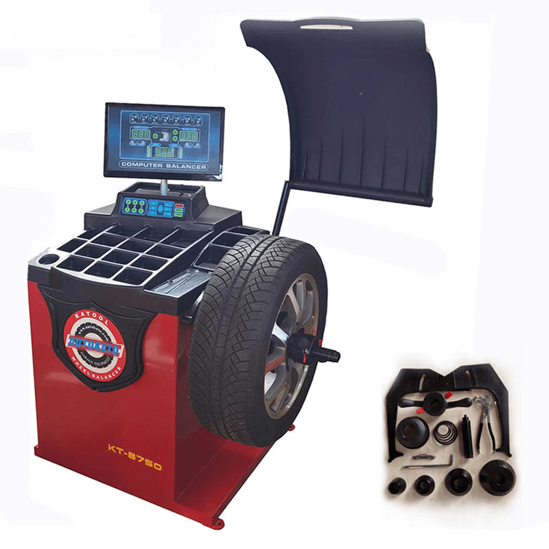 Katool KT-T850 Tilt-Arm Wheel Clamp Tire Changer Machine with Wheel Balancer KT-