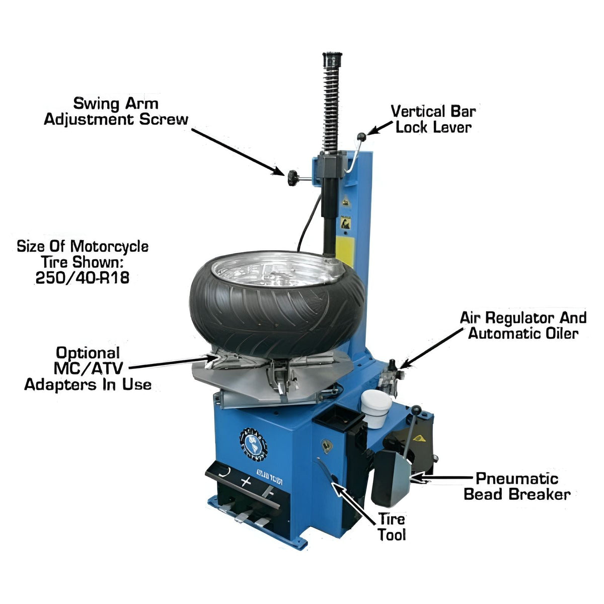 Atlas TC221 Tire Changer With WB11 Wheel Balancer Combo EC