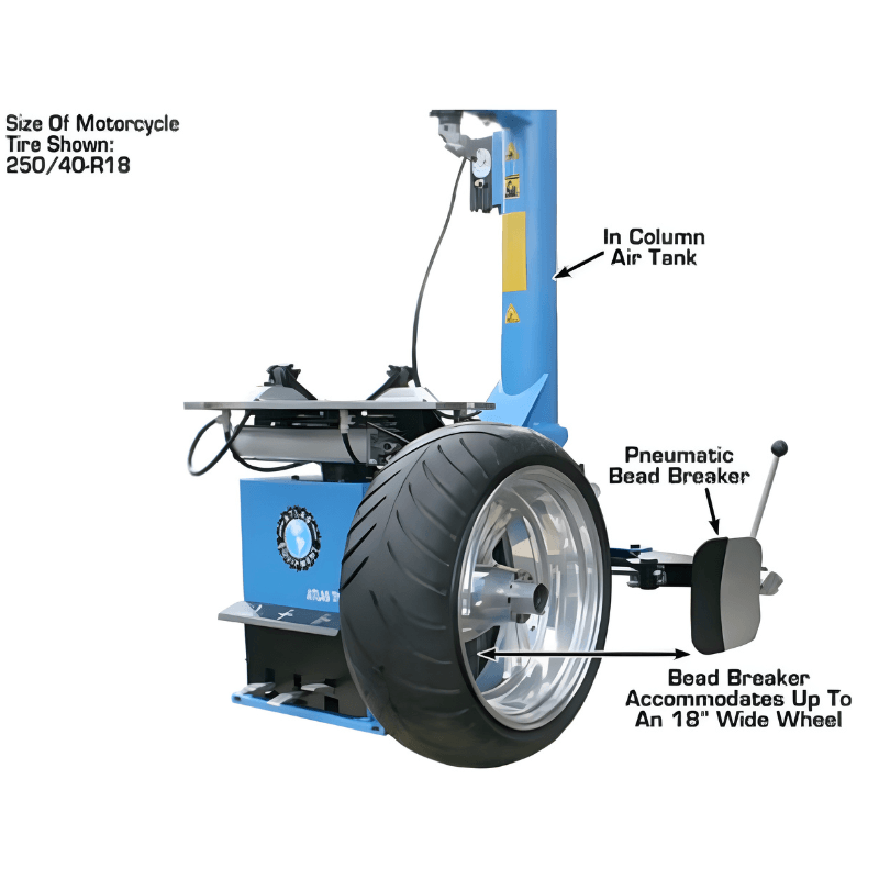 Atlas TC289 Tire Changer With WB11 Wheel Balancer Combo 8