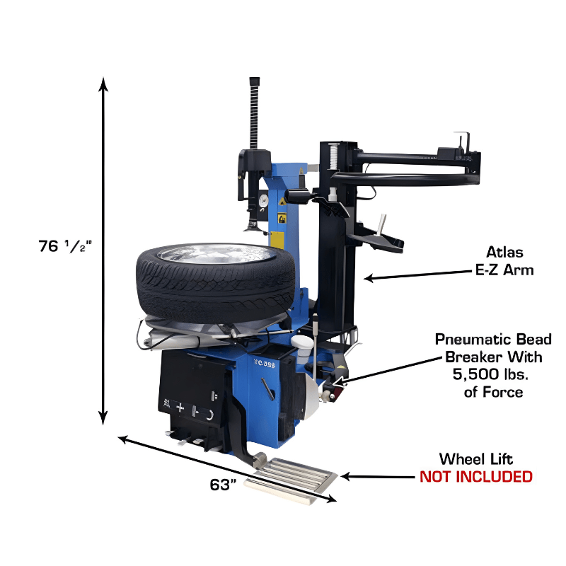 Atlas TC755EZ Tire Changer With WB49-2 PRO Wheel Balancer Combo 4