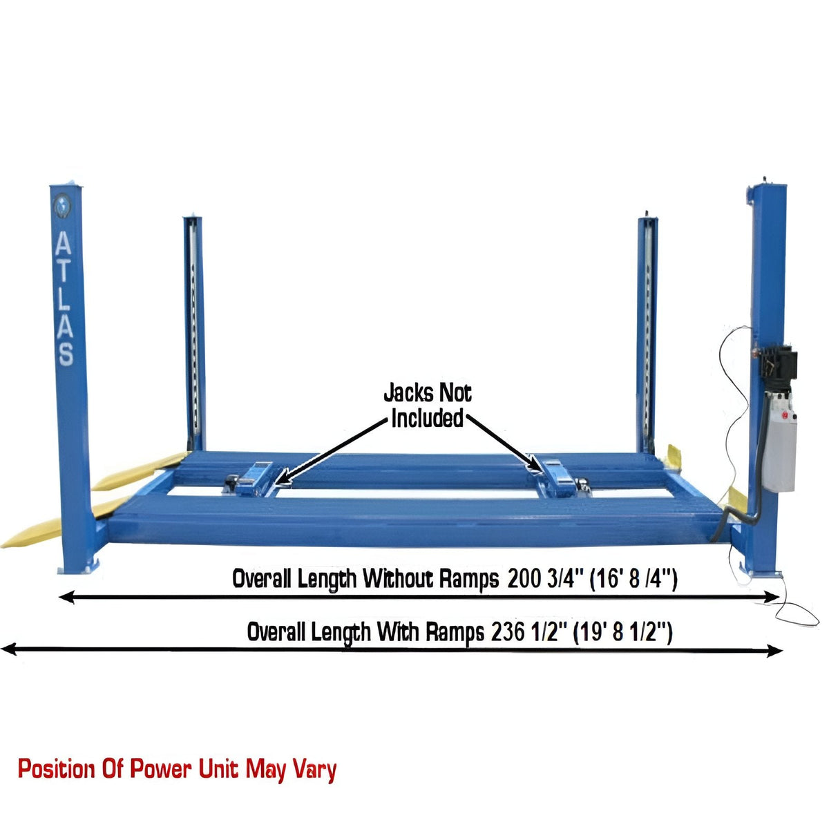 Atlas 412 Lift 12,000 lb  + (2) RJ6 Jacks Combo