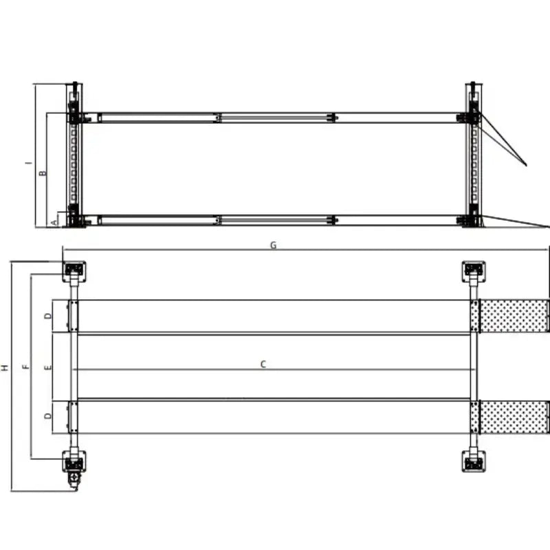 Triumph NTR-16 16,000 lb 4 Post Car Lift