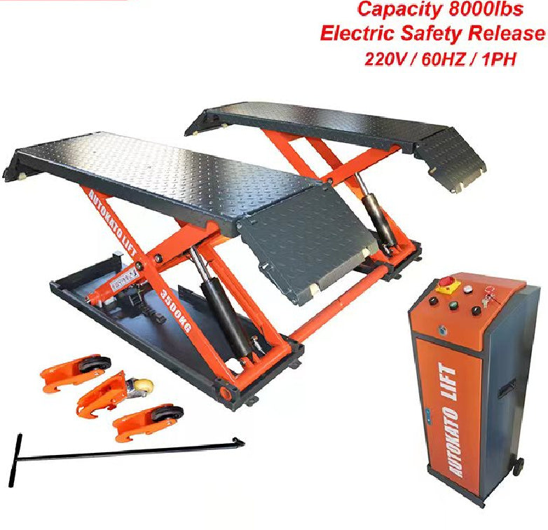 Katool KT-X85 8000lb Mid Rise Scissor Lift - Electric Lock