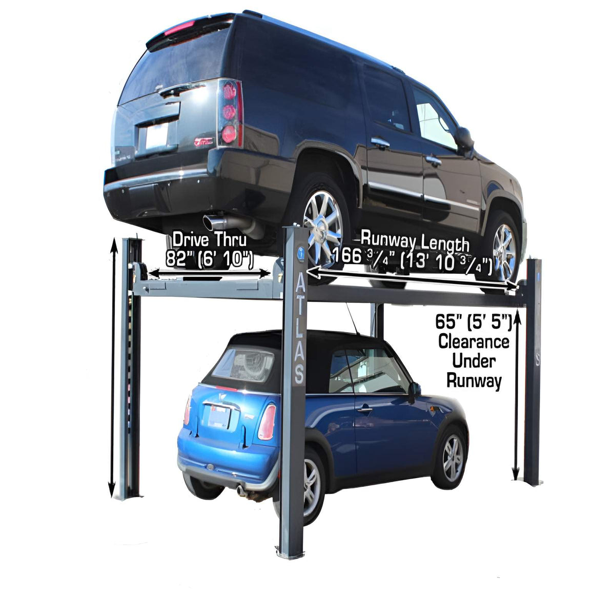 Atlas 408SL 4 Post Lift + (2) ProJack35 Sliding Jack Combo