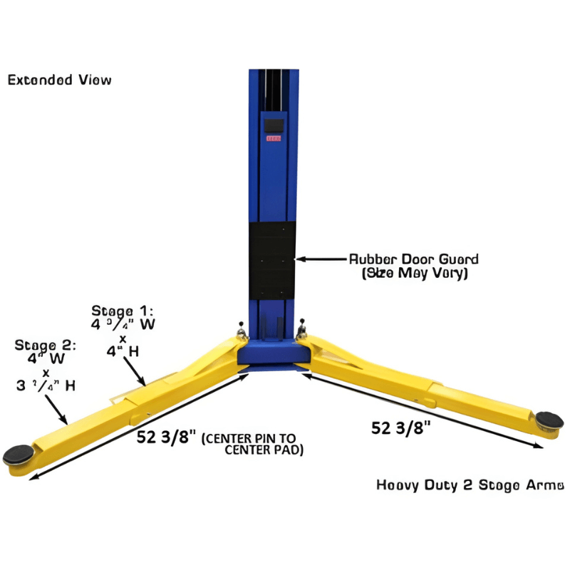 Atlas OHX10000X 10,000 lb Extra Tall 2-Post Lift
