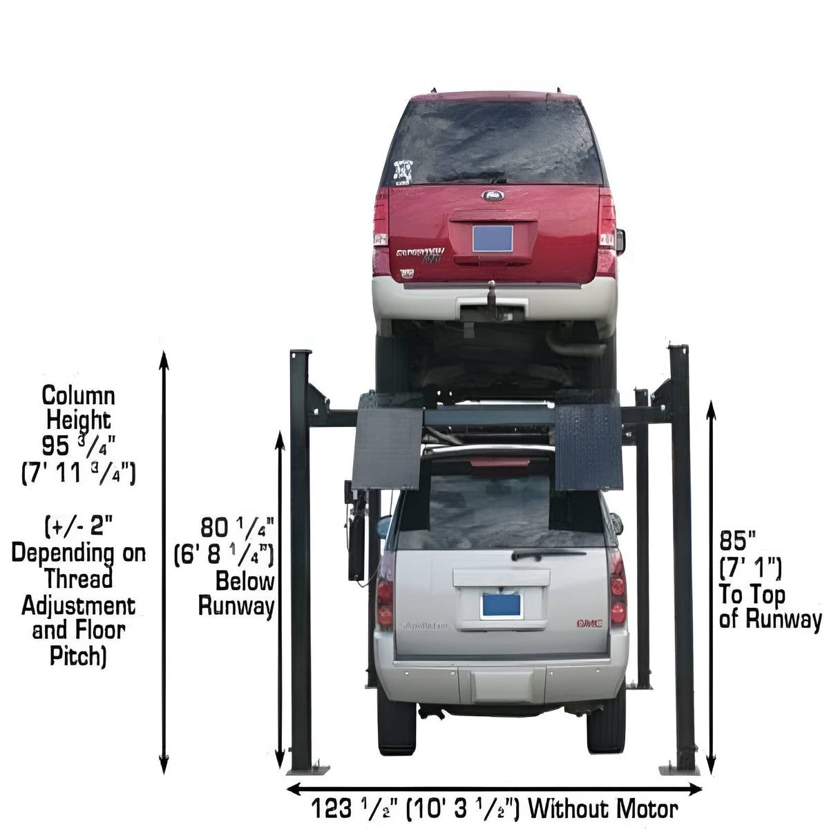 Atlas PRO9000 4 Post Lift + (2) RJ6BK Air Rolling Jack Combo