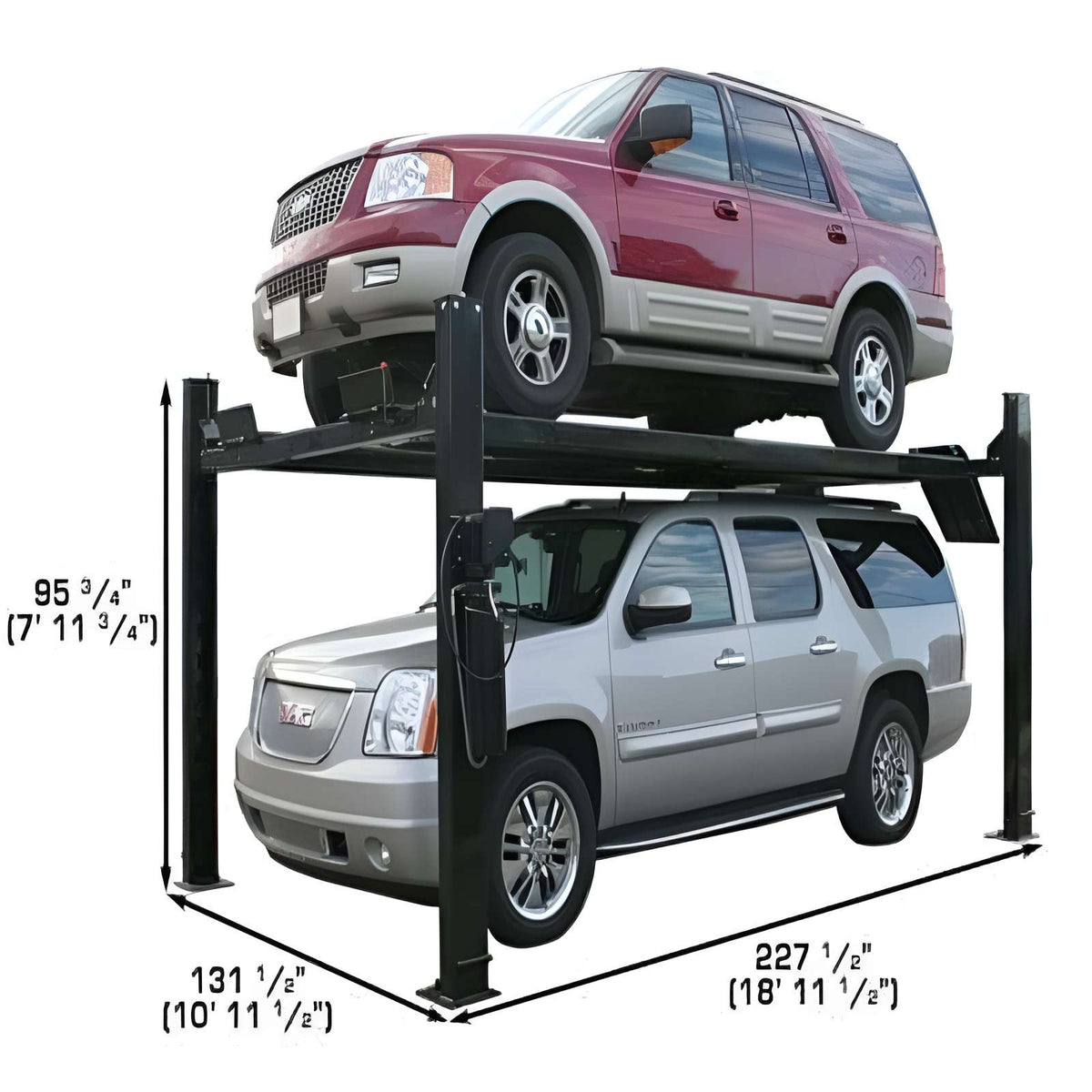 Atlas PRO9000 4 Post Lift + (2) RJ6BK Air Rolling Jack Combo