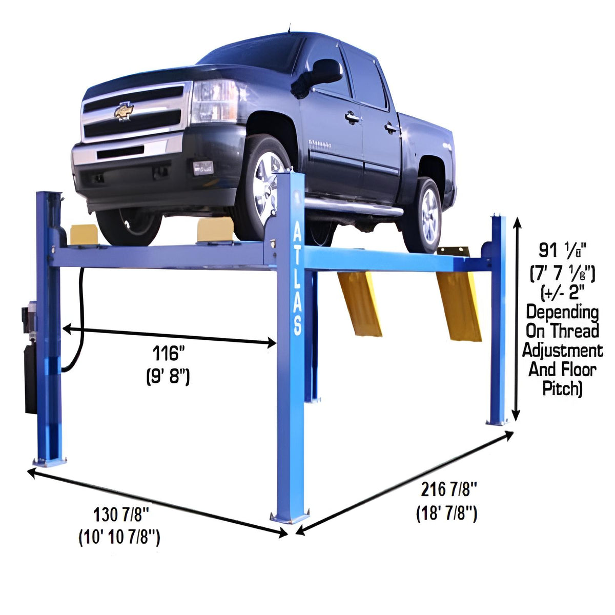 Atlas 414, 14,000 lb 4 Post Lift - Commercial Grade