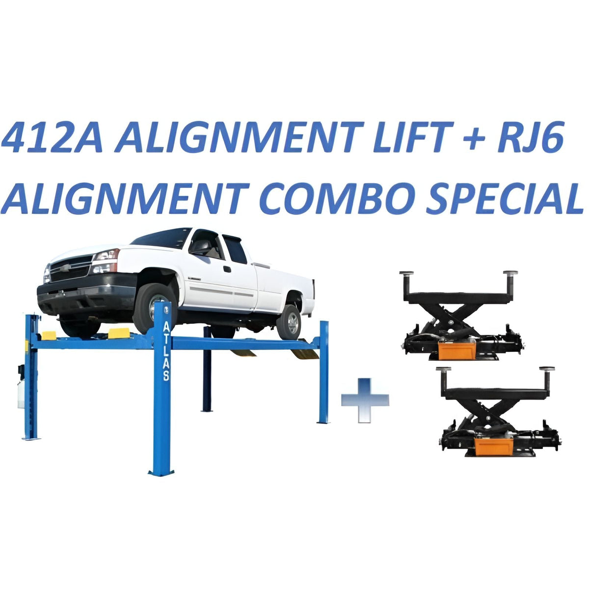 Atlas 412A Alignment Lift + (2) RJ6 Rolling Jacks Combo