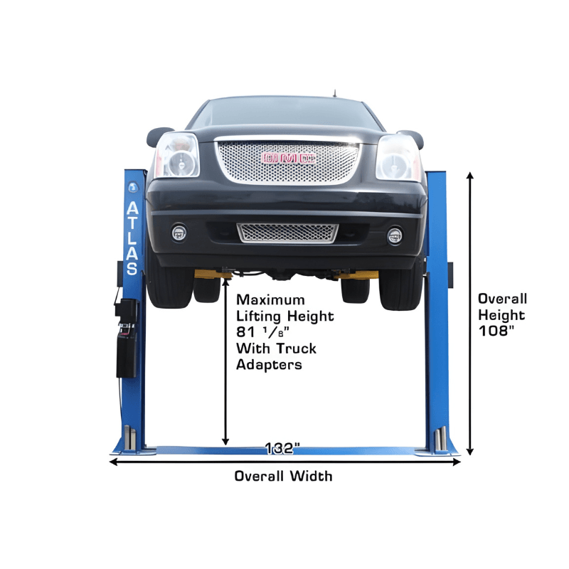 Atlas BP8000 2-Post Lift + Lawn Mower Adapter Combo