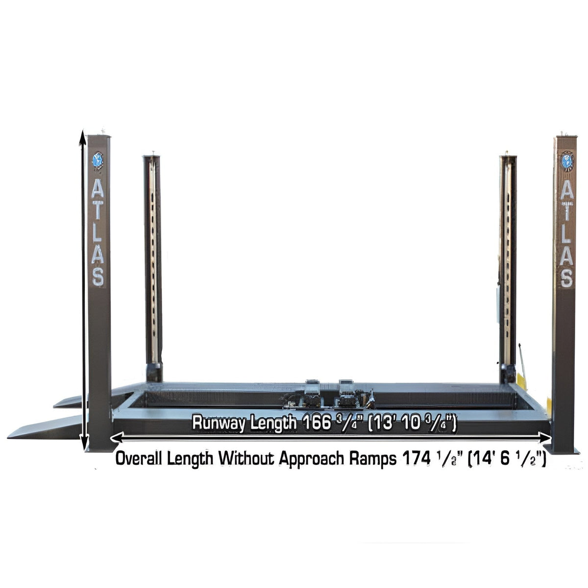 Atlas 408 SL 8,000lb 4 Post Vehicle Storage Lift - Super Deluxe