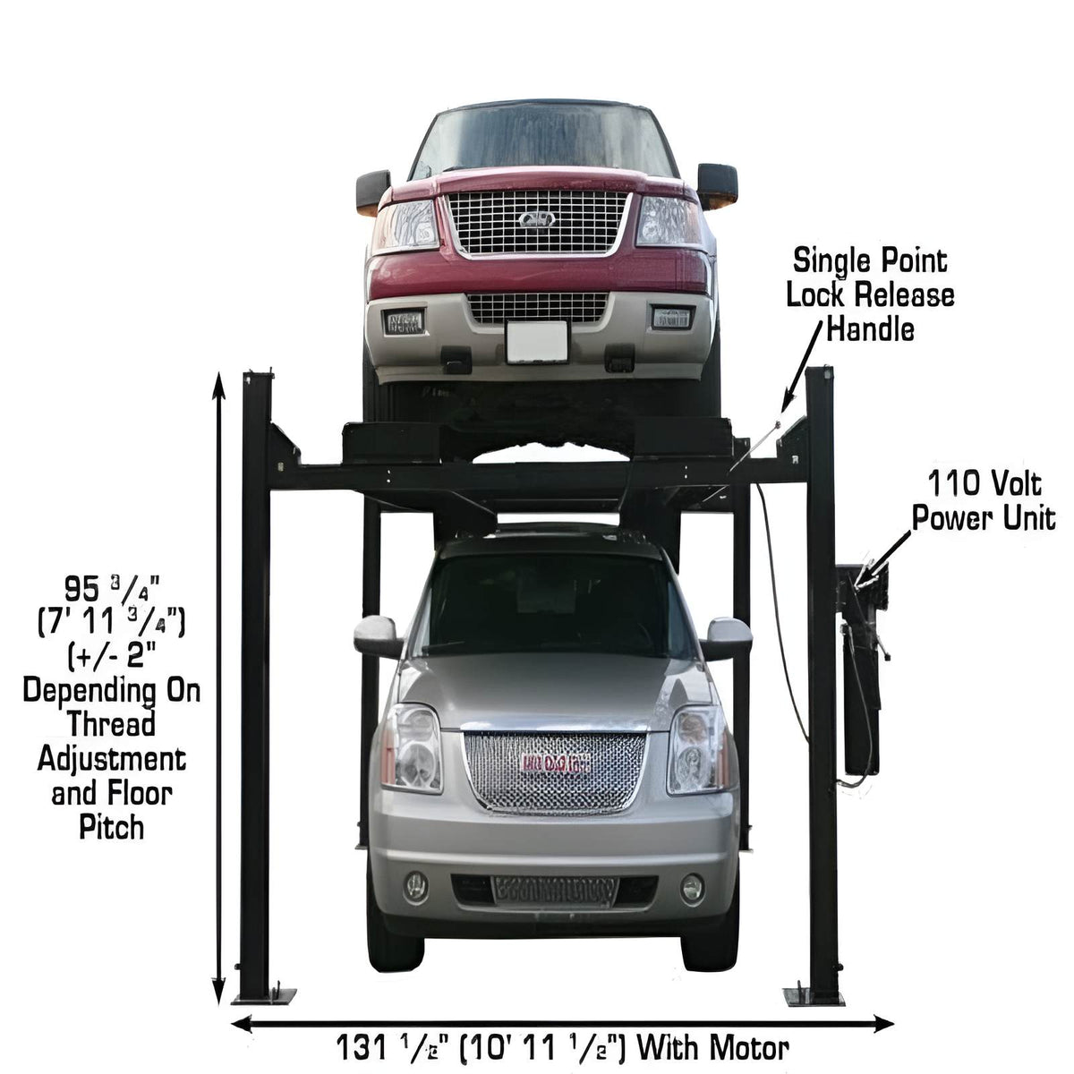 Atlas Garage Pro 9000 - 9,000lb Extra Large Vehicle Storage Lift