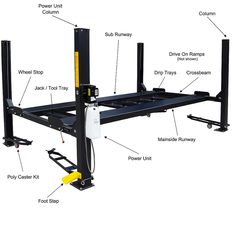 FP8K DX XLT 8,000lb 4 Post Lift - Extra Long/Tall