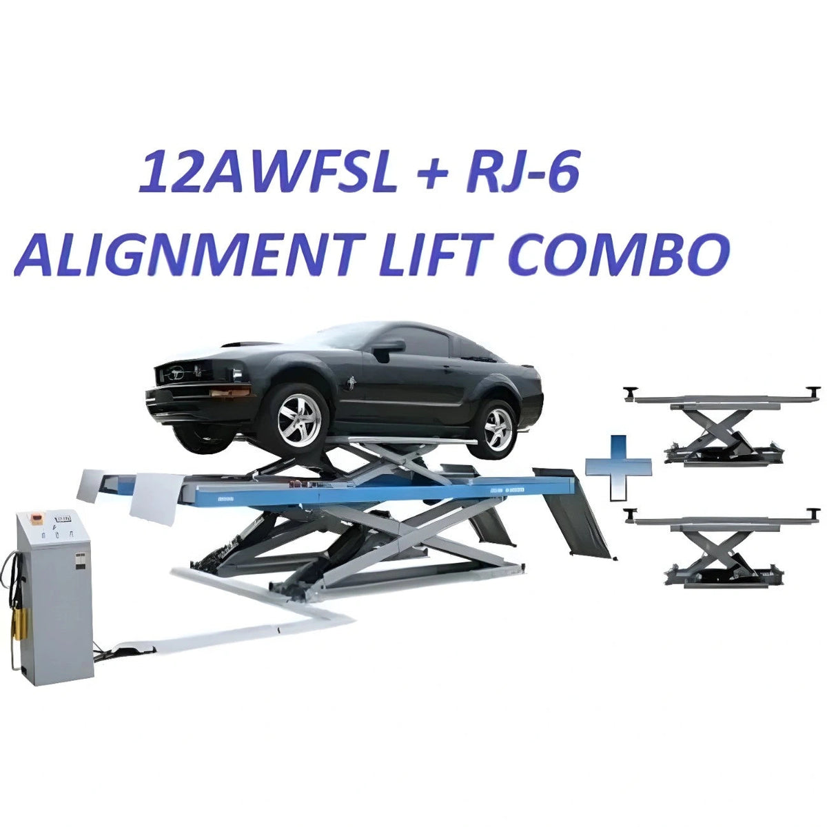 Atlas 12AWFSL Alignment Double Scissor Lift and RJ-6 Rolling Jack Combo