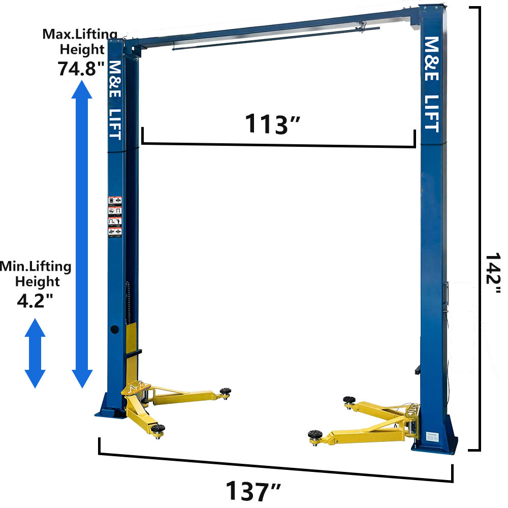 M&E ME-M90s 9,000lbs Two Post Lift