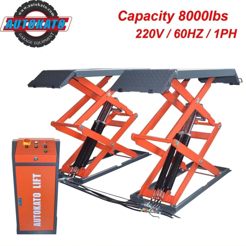 Katool KT-X95 8,000lb Full Rise Scissor Lift - Pneumatic Lock