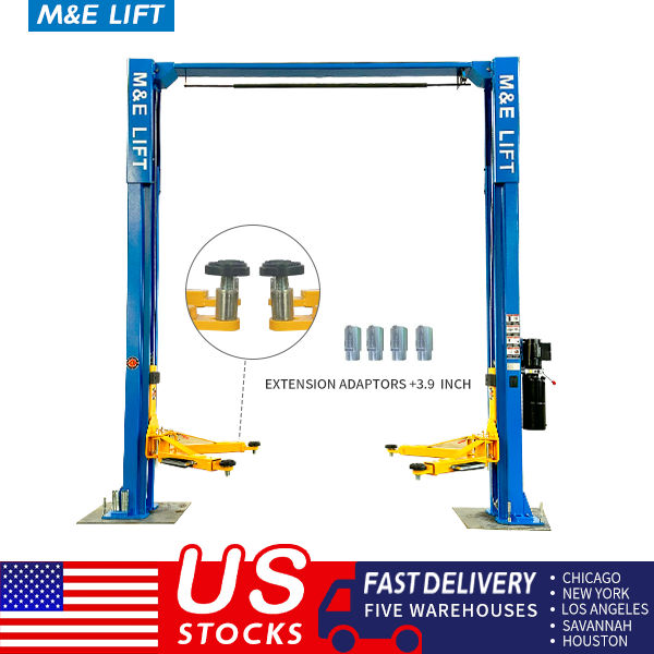 M&E 2 Post Lift 11000lbs Two Post Auto Lift Auto Truck Hoist Super Quality-ME-LM