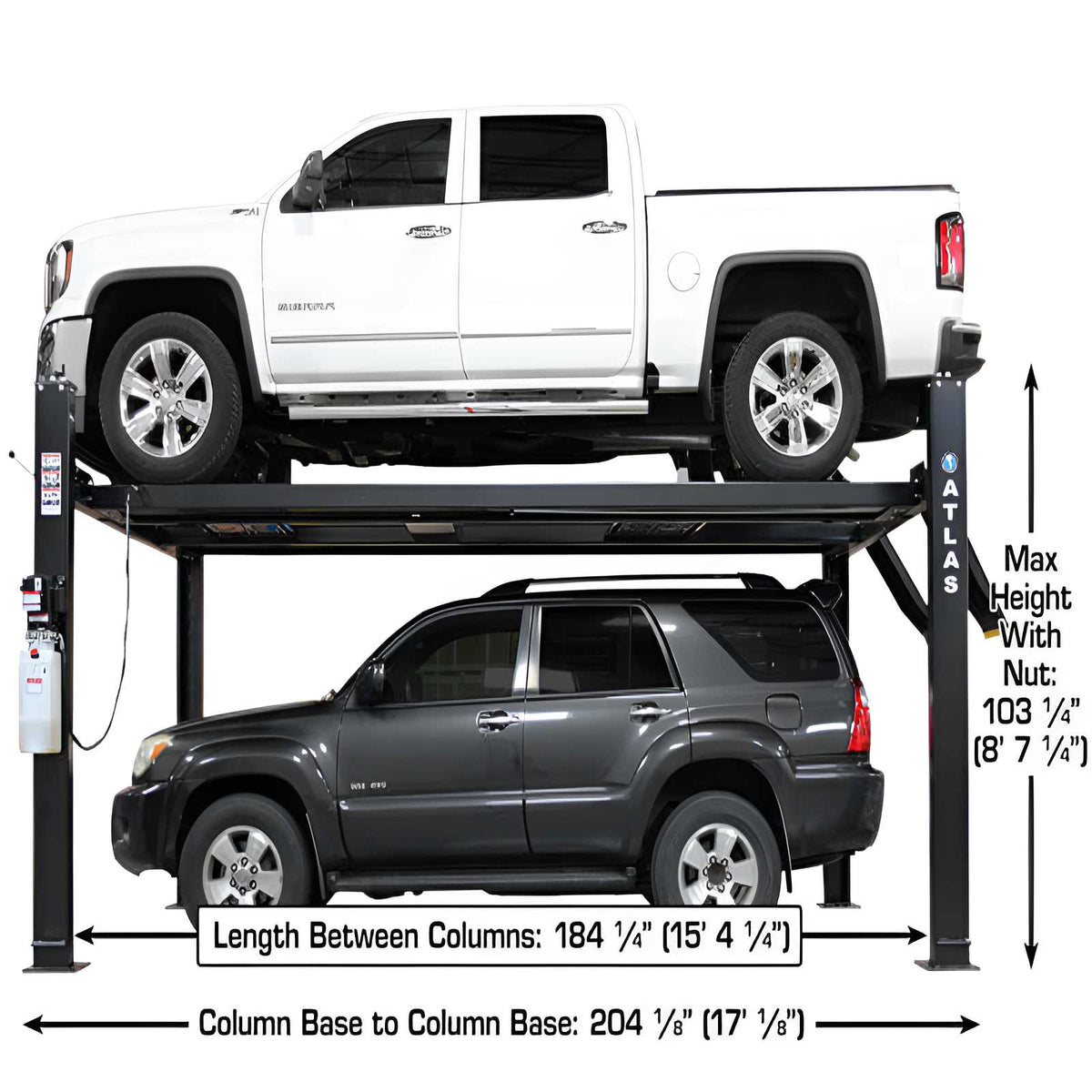 Atlas Apex 9, 9,000 lb 4 Post Vehicle Storage Lift - ALI Certified
