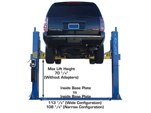 Atlas BP12000 Baseplate Two-Post Lift – 12,000 lb Capacity