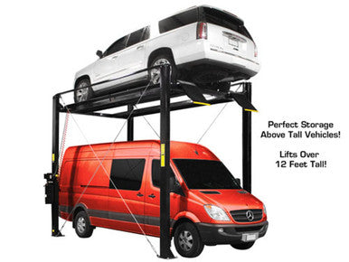 Atlas ST-7000 Super-Tall Four-Post Storage Lift – 7,000 lb Capacity