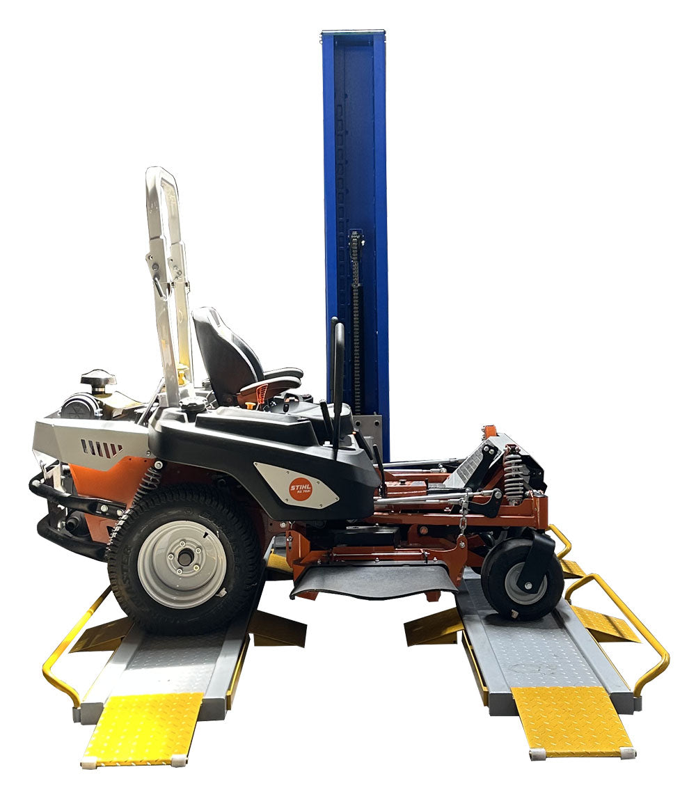 iDeal Single Column UTV & Mower Lift – 2,000 lb, Storage & Service