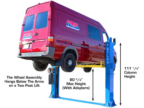 Atlas BP12000 Baseplate Two-Post Lift – 12,000 lb Capacity