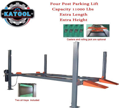 11,000 lb Four-Post Parking & Storage Lift – CE Certified, Heavy Duty