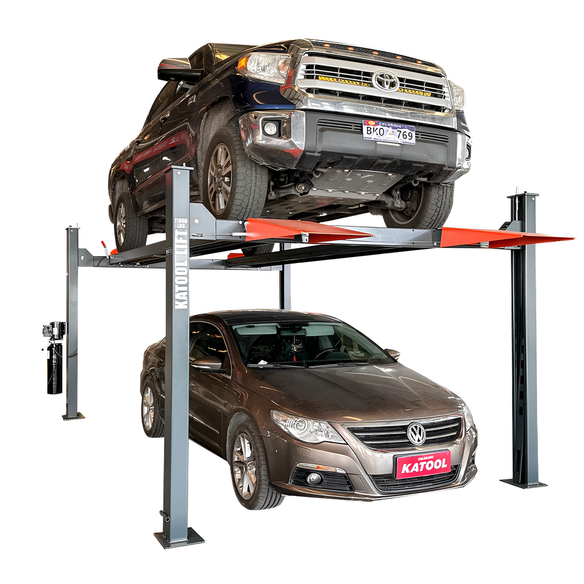 Katool KT-4H110 Four-Post Service & Storage Lift – 11,000 lb Capacity