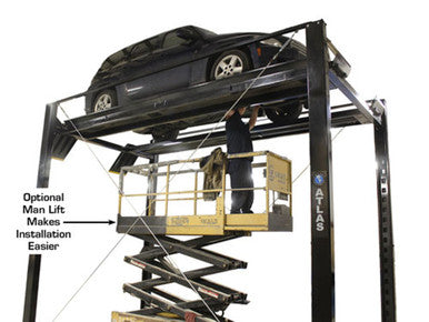 Atlas ST-7000 Super-Tall Four-Post Storage Lift – 7,000 lb Capacity