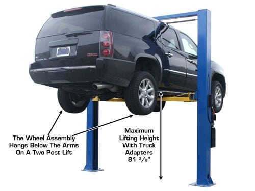 Atlas 9OHSC Overhead Two-Post Lift – 9,000 lb, Clear Floor Design