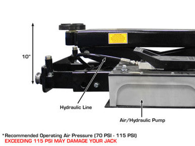 Atlas RJ-8000 Air/Hydraulic Rolling Jack – 8,000 lb, Heavy Duty