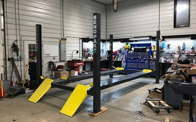 BendPak HD-9ST Four-Post Lift – 9,000 lb, Narrow Width, Space-Saving
