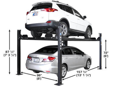 Atlas Apex 8 Four-Post Storage Lift – 8,000 lb, ALI Certified, Portable