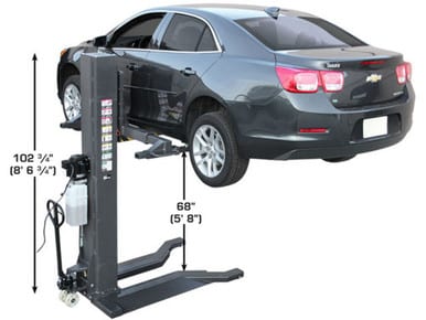 Atlas PSP-6000 Portable Single Post Lift – 6,000 lb Capacity